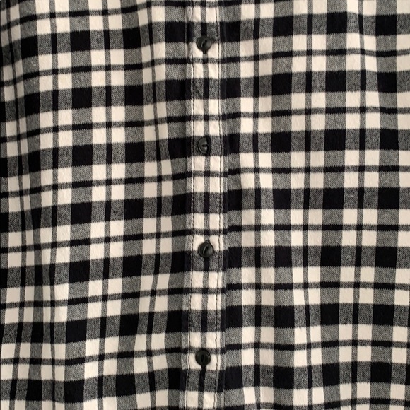 Madewell | Plaid black/white flannel shirt - Picture 4 of 6